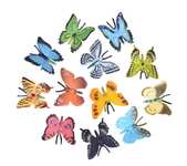 Насекомые, 12 бабочек 2,5-3см в пакете