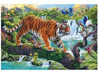 Алмазная мозайка 40*50 Красивый тигр в джунглях 
