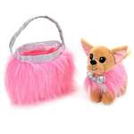 Мой питомец Собака чихуахуа в розовой сумочке 19см 