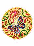 Алмазная мозаика круг Ярка бабочка 24 см 