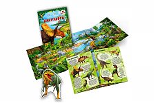Книжка-панорама с наклейками Динозавры 