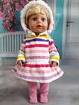 Платье с капюшоном для кукол пупса Б51
