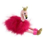 Фламинго розовый с золотыми лапками и клювом, 15 см игрушка мягкая M093