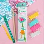Полимерная глина Декор карандаша и ручки Фламинго и ананас