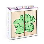 Кубики деревянные 4 шт Овощи 
