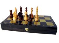 Шахматы гроссмейстерские деревянные, рисунок золото