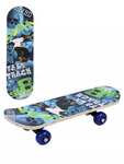 Скейтборд деревянный, PVC колеса, 43*13 см 
