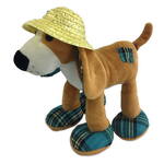 Собака в соломенной шляпе, 23 см мягкая игрушка