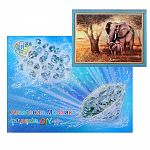Алмазная мозайка 40*50 «Слоны»