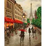 40*50 Картина по номерам «Прогулка под дождем» 