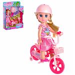 Кукла модная Лида на велосипеде 12см