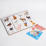 Рамка с половинками и карточки Домашние животные